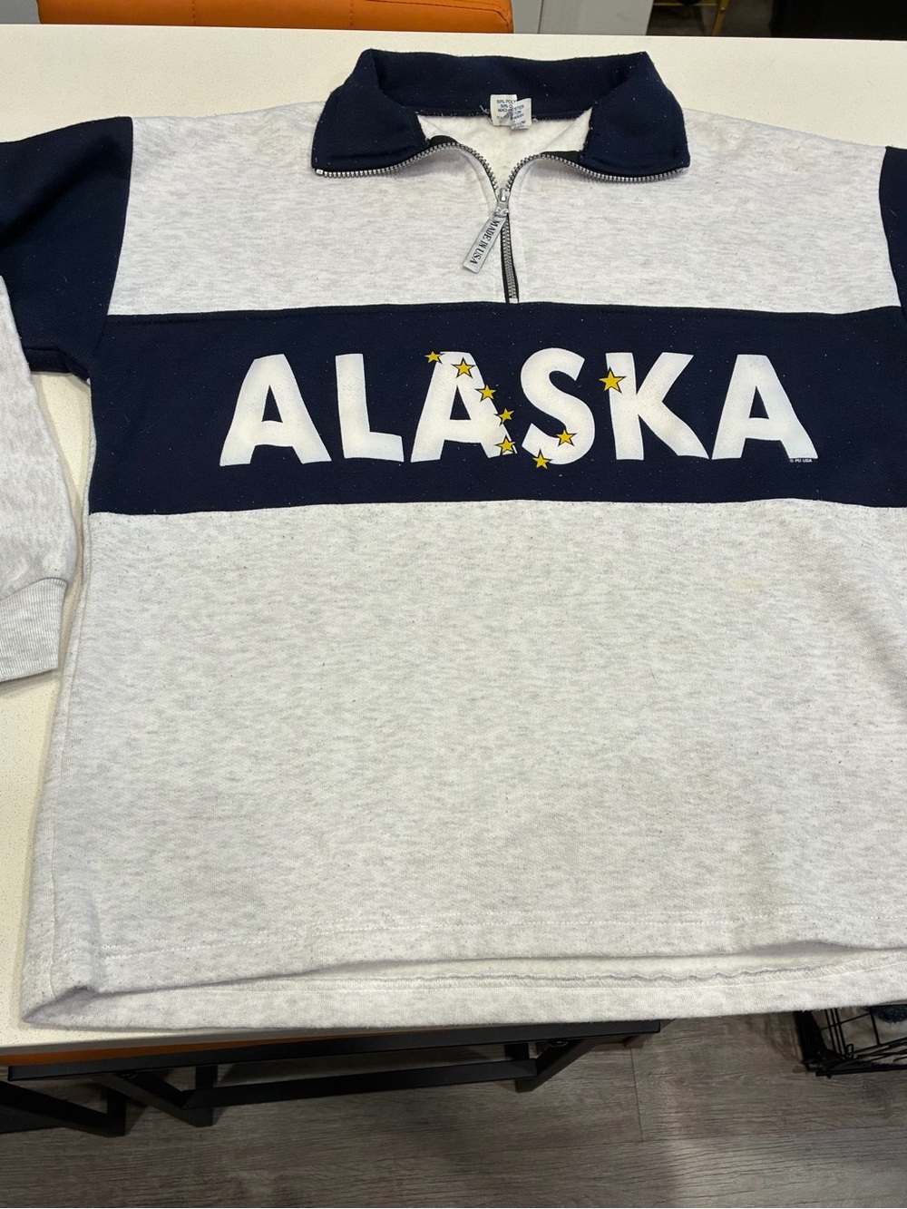 Vintage Polar Graphics Alaska 1/4 Zip Sweatshirt Size XL